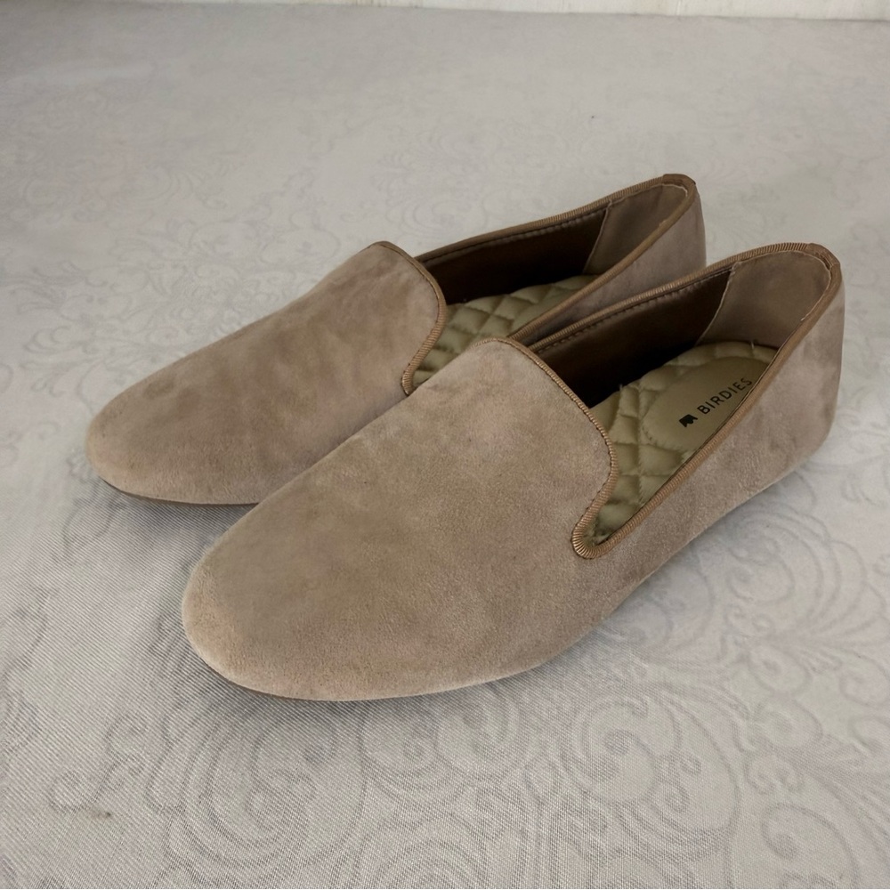Birdies THE STARLING Leather Loafers in Latte Suede Size 5